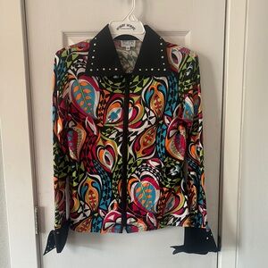 Colorful Geometric Print Women's Top